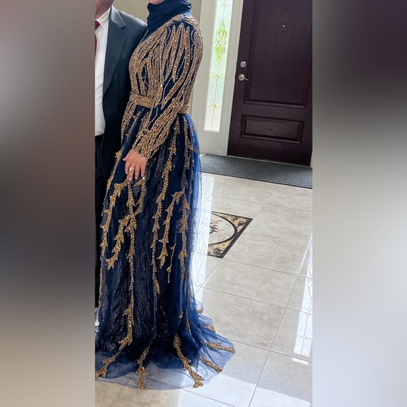 Custom Gorgeous Couture Dress with 2 Attachable Pieces - Picture 5 of 5